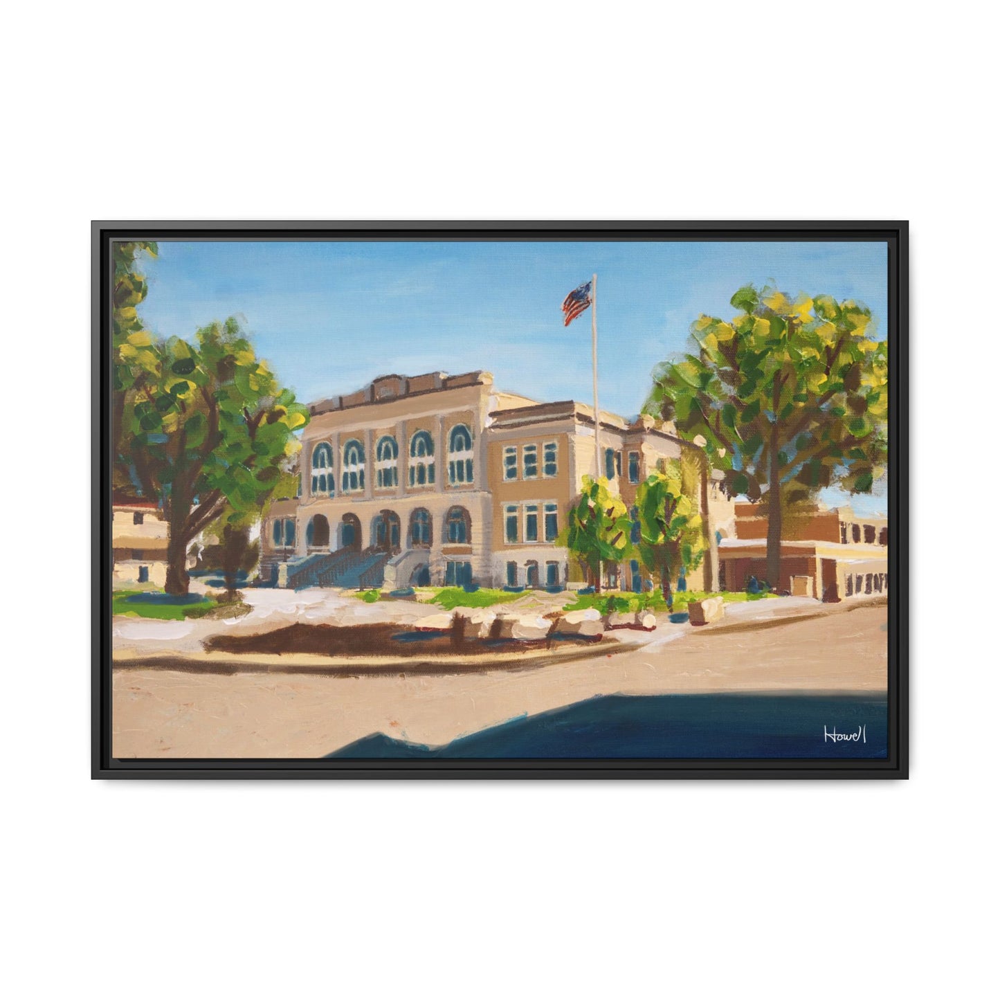 Bentonville Courthouse - Framed Giclée Canvas Print