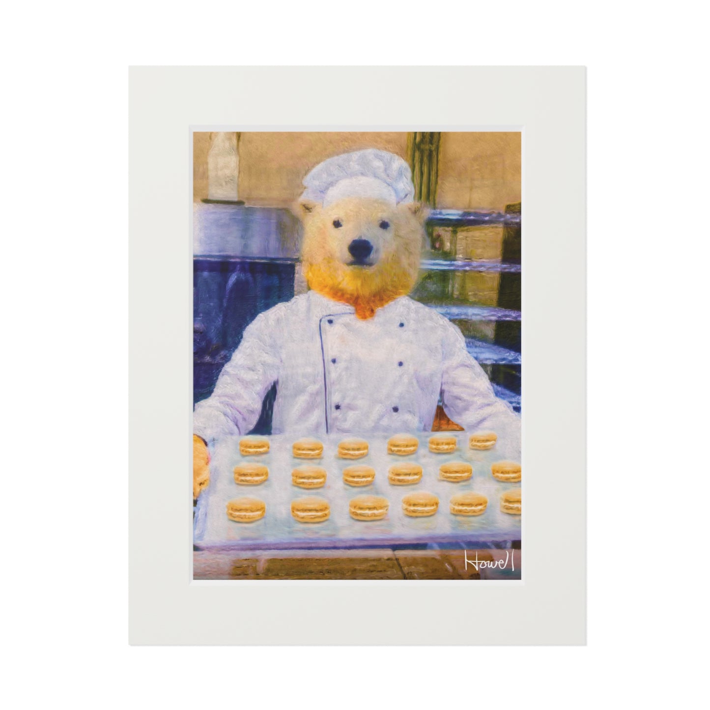 Baker Bear - Matted Fine Art Print