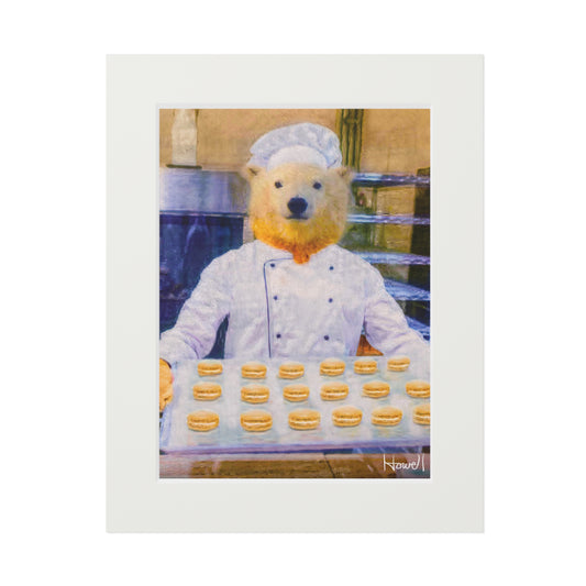 Baker Bear - Matted Fine Art Print