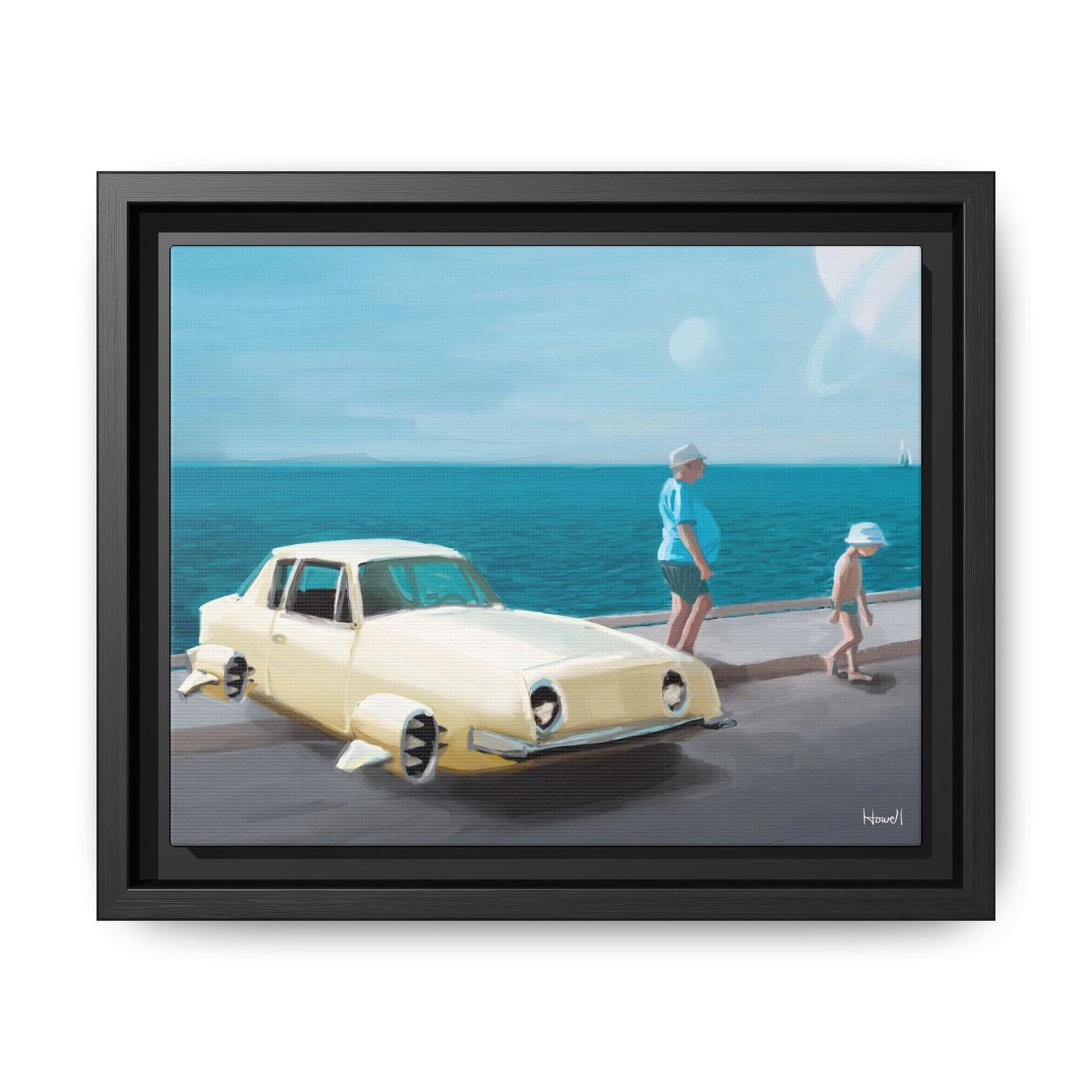 Boardwalk - Framed Giclée Canvas Print