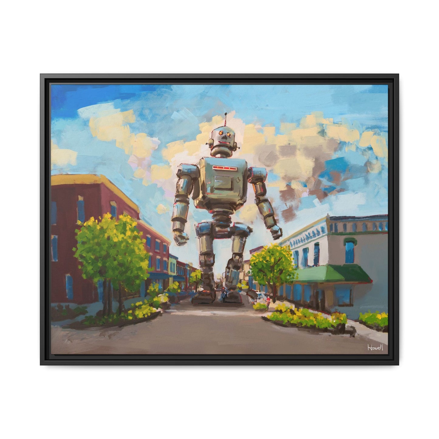 Rogers Robot - Framed Giclée Canvas Print
