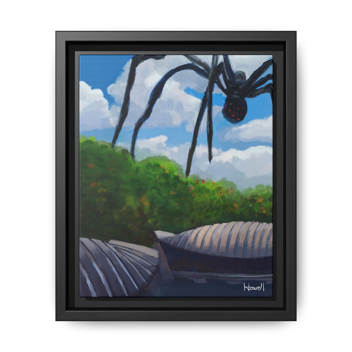 Crystal Bridges Visitor - Framed Giclée Canvas Print