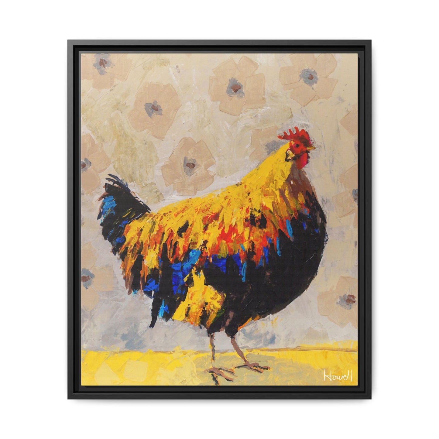 Poppy Cock - Framed Giclée Canvas Print