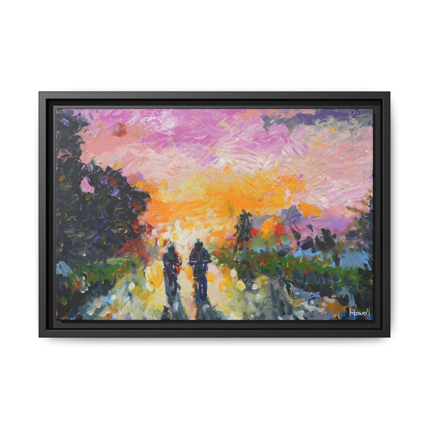 Twilight Ride - Framed Giclée Canvas Print