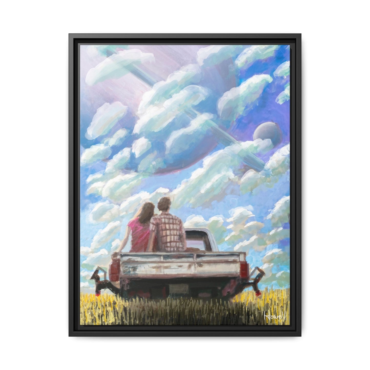 Tailgating - Framed Giclée Canvas Print