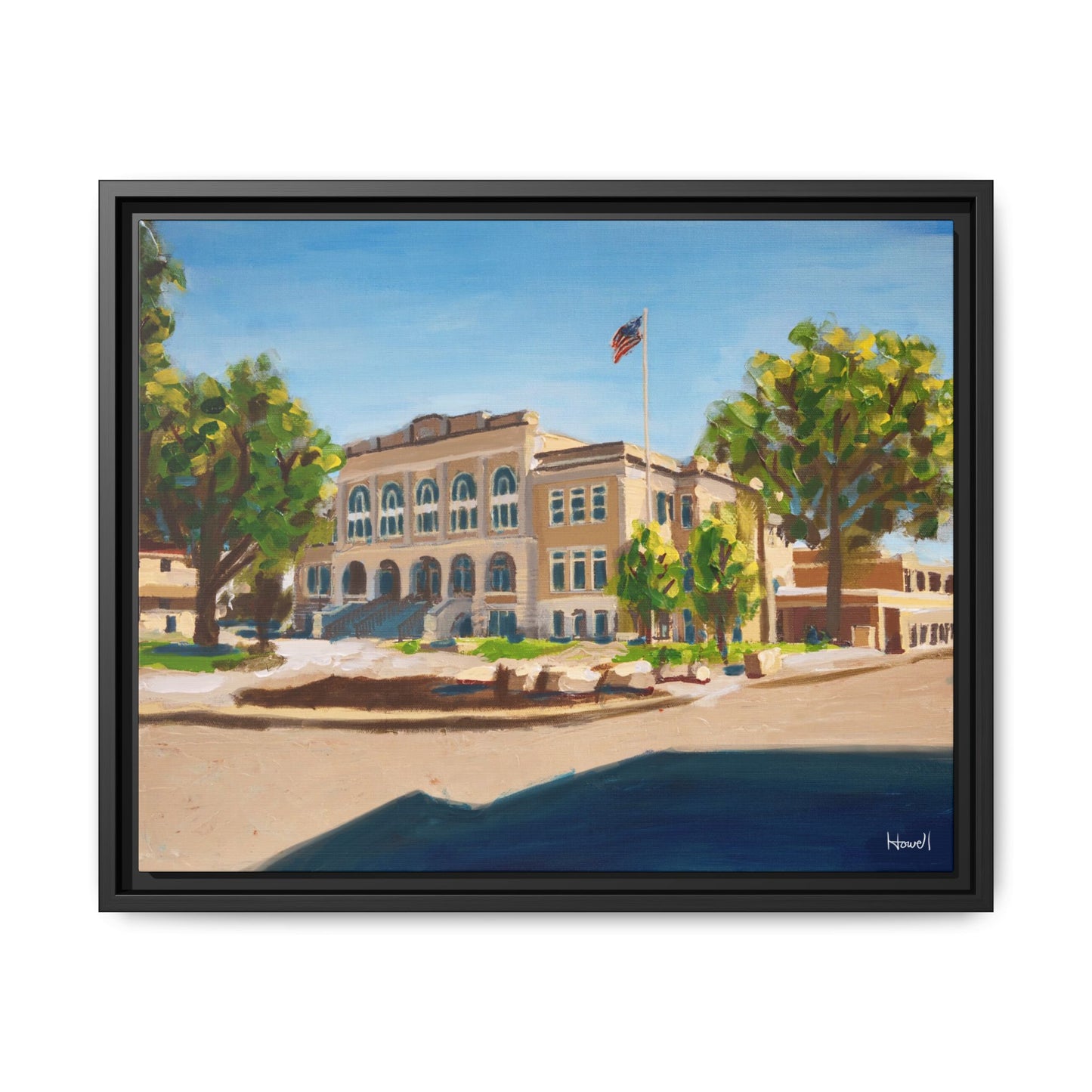 Bentonville Courthouse - Framed Giclée Canvas Print