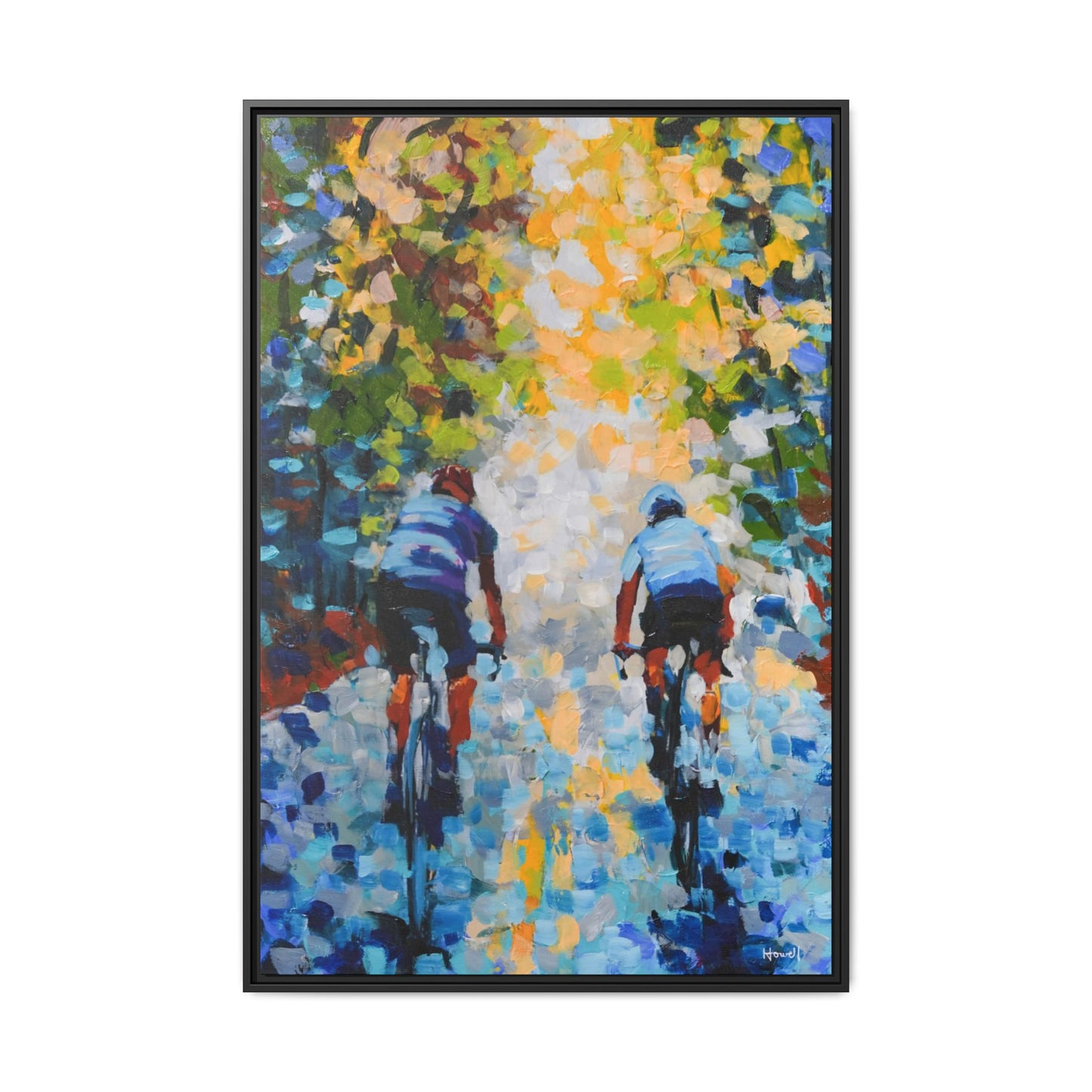 Morning Ride - Framed Giclée Canvas Print