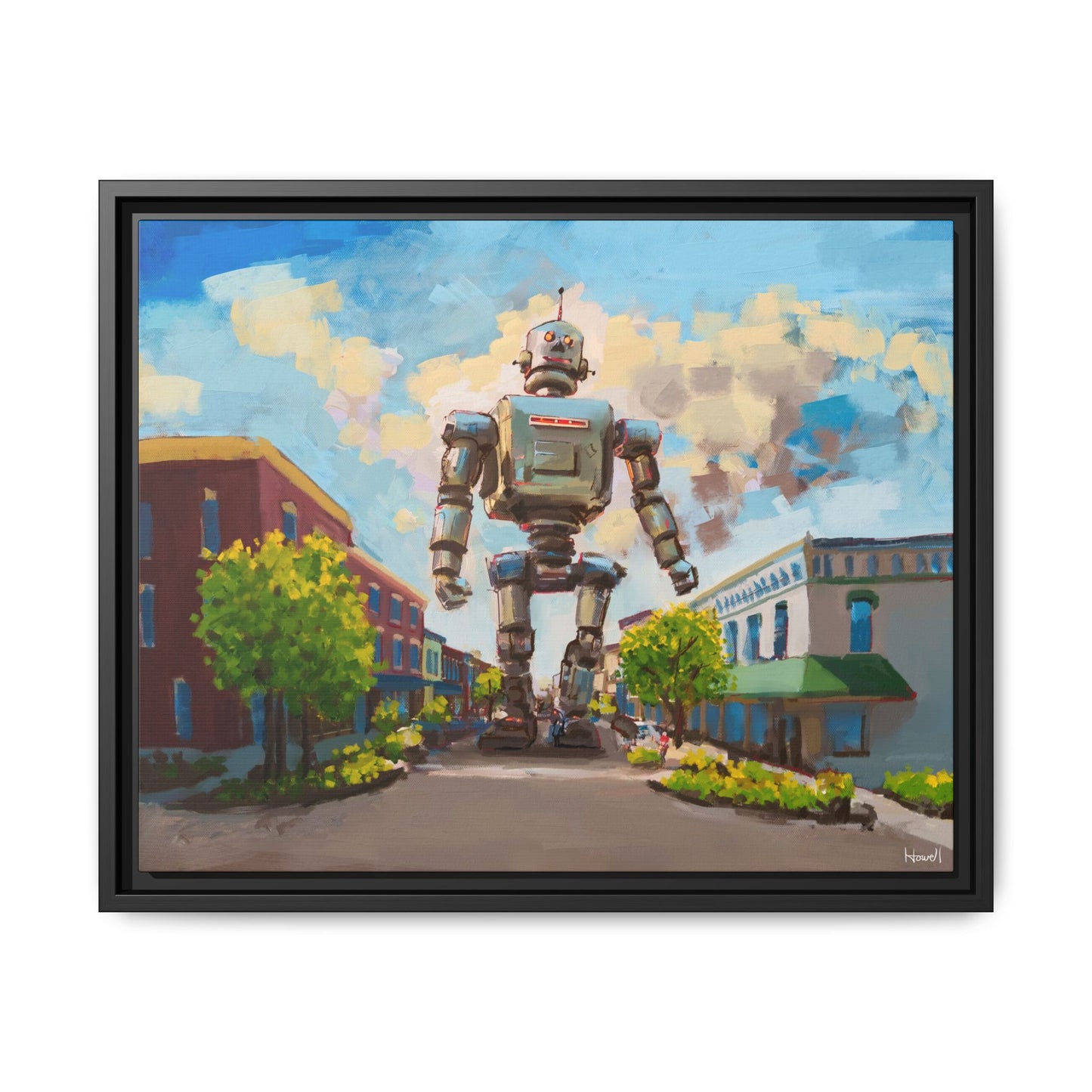 Rogers Robot - Framed Giclée Canvas Print