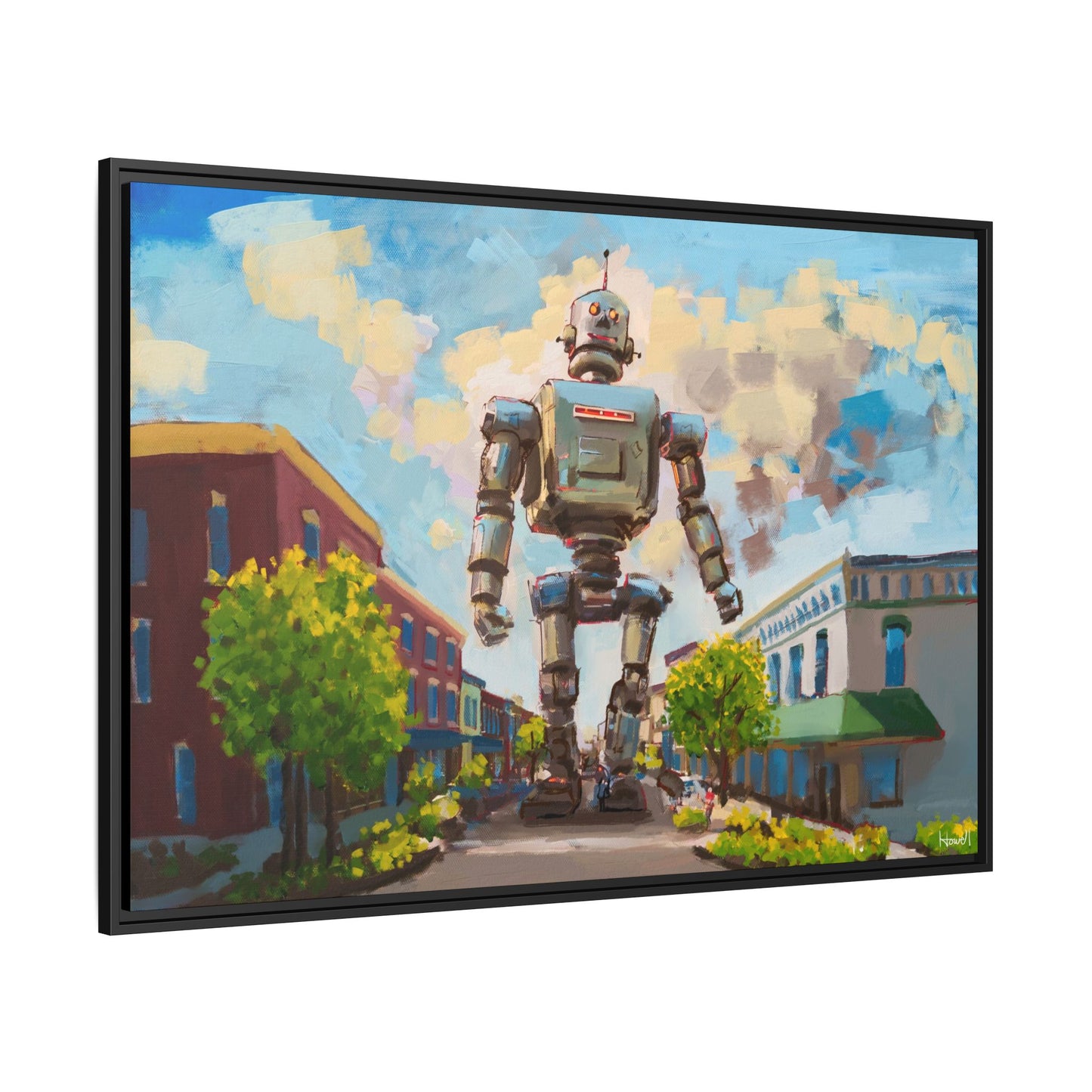 Rogers Robot - Framed Giclée Canvas Print