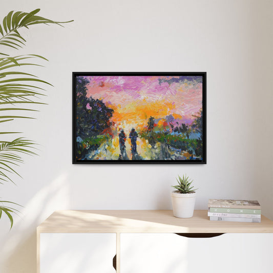 Twilight Ride - Framed Giclée Canvas Print