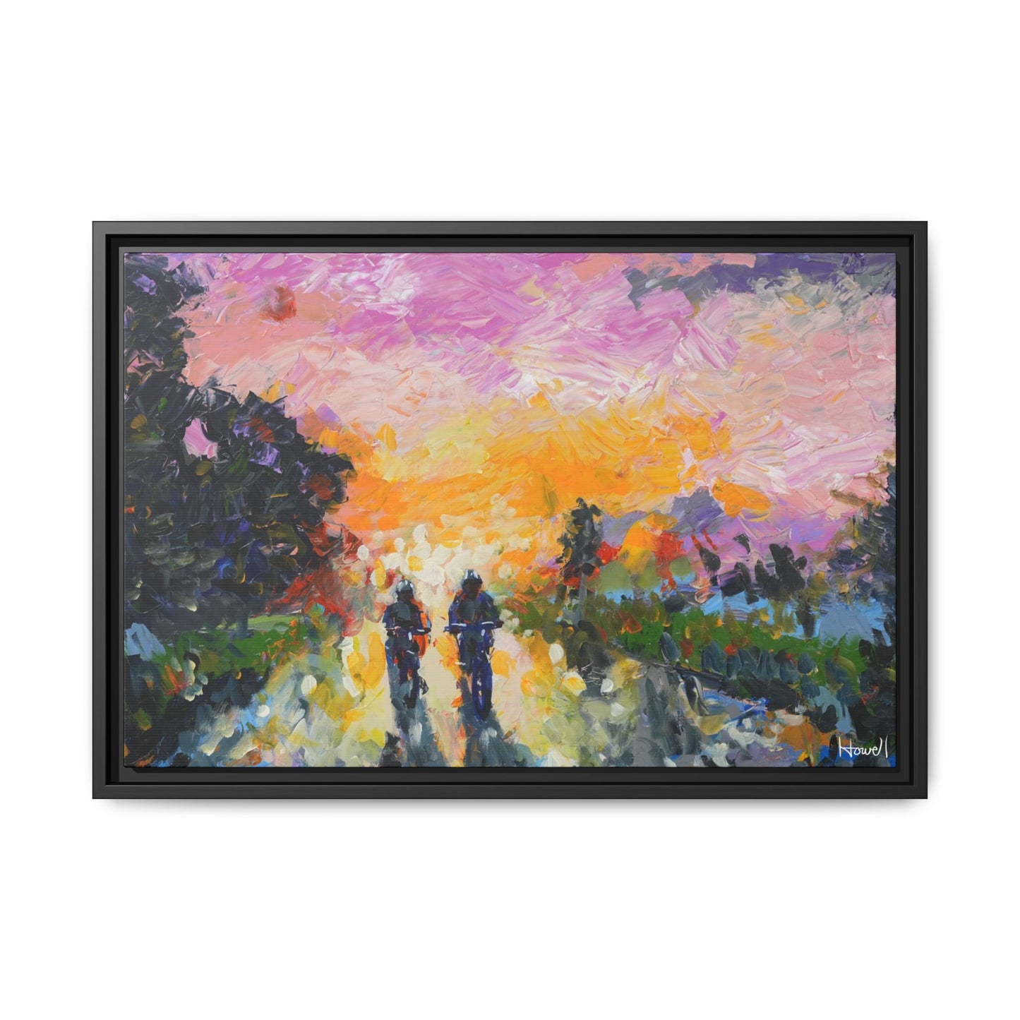 Twilight Ride - Framed Giclée Canvas Print