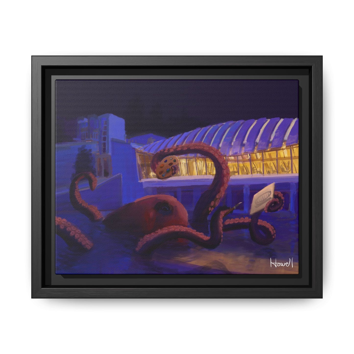 Crystal Bridges Kraken - Framed Giclée Canvas Print