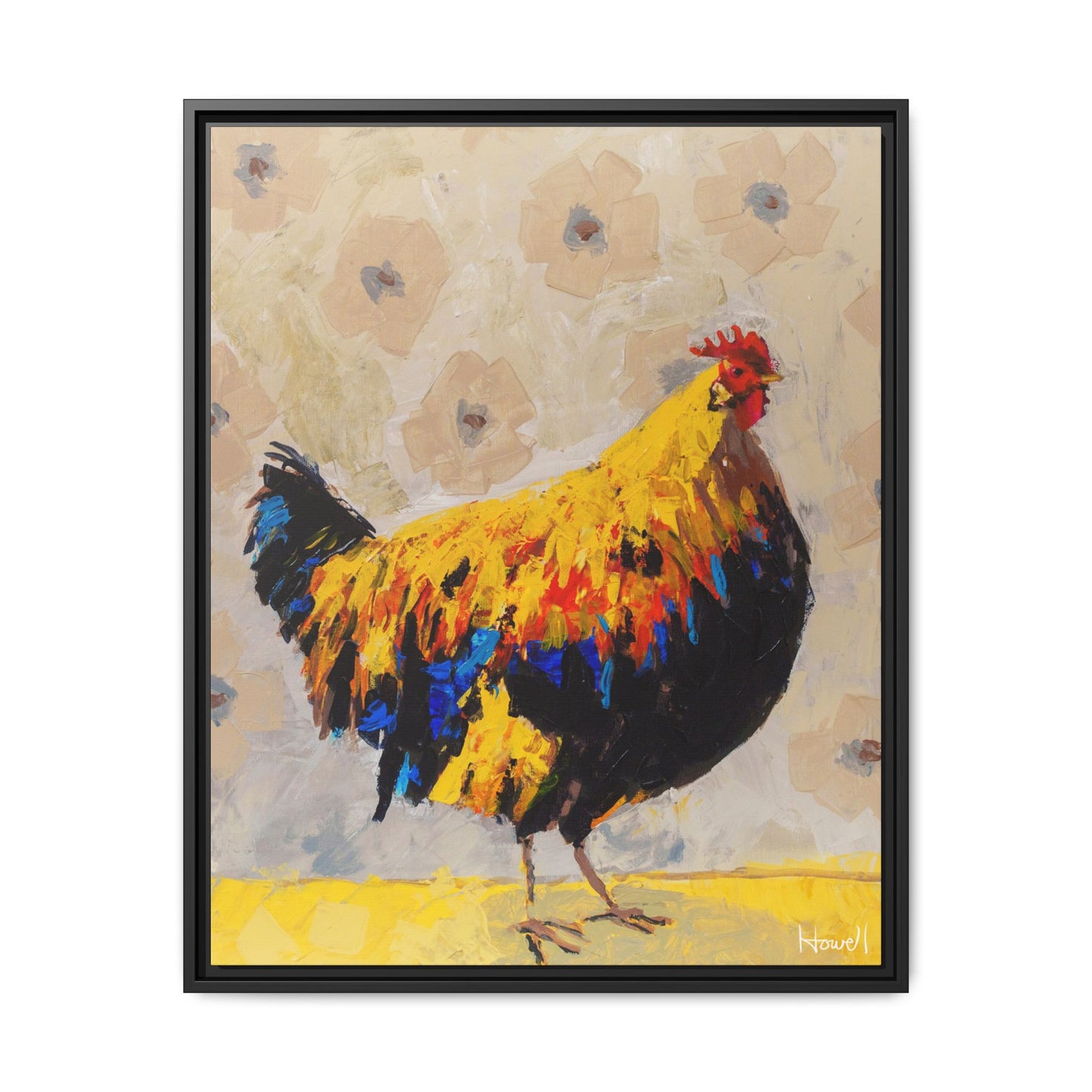 Poppy Cock - Framed Giclée Canvas Print