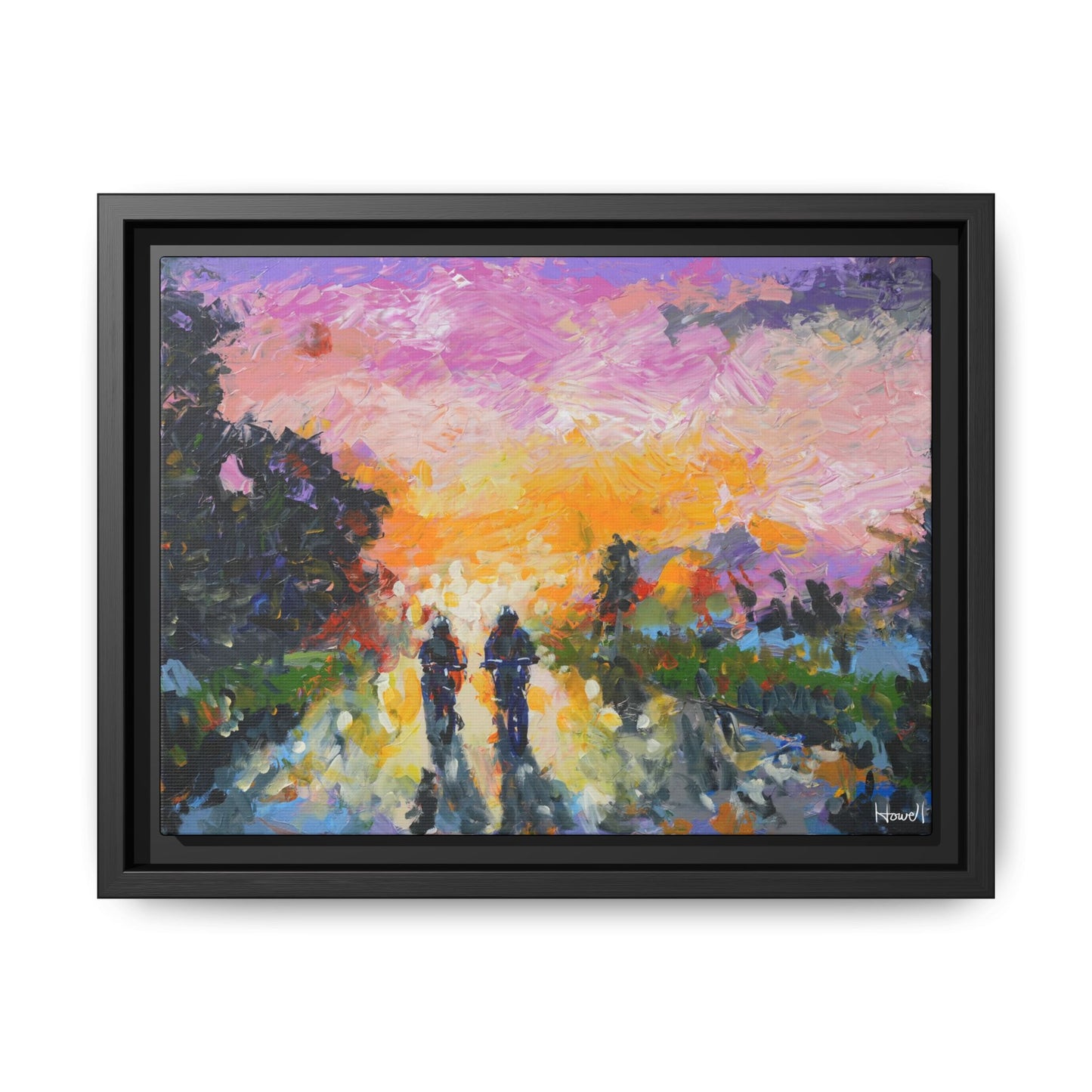 Twilight Ride - Framed Giclée Canvas Print