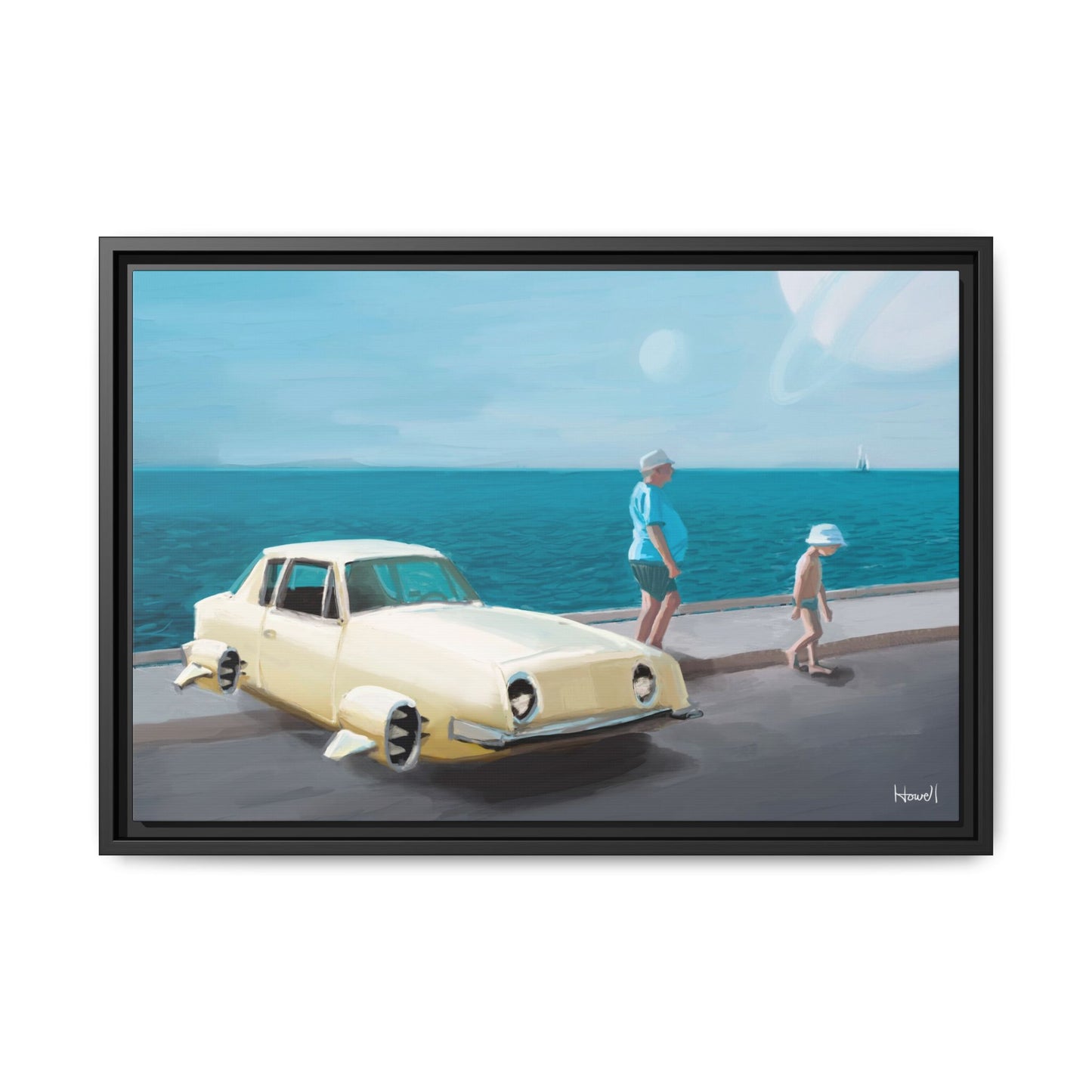 Boardwalk - Framed Giclée Canvas Print
